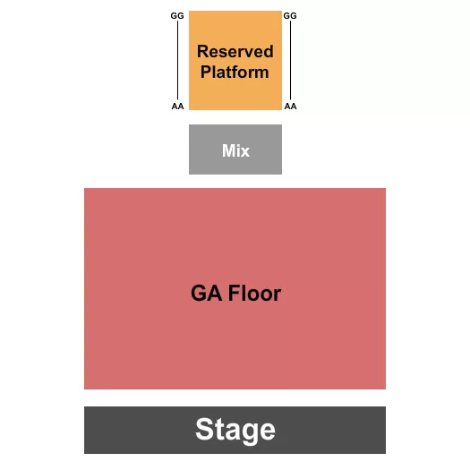 ENDSTAGE GA FLOOR 2 Seating Map Seating Chart