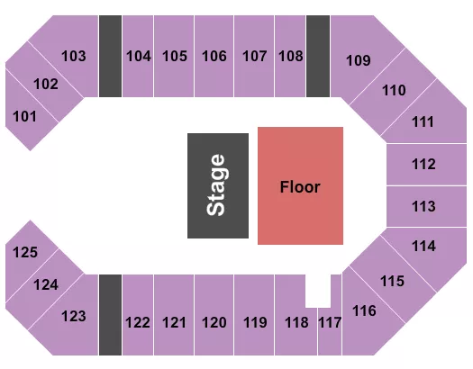 THE CORBIN ARENA KY LUDACRIS Seating Map Seating Chart