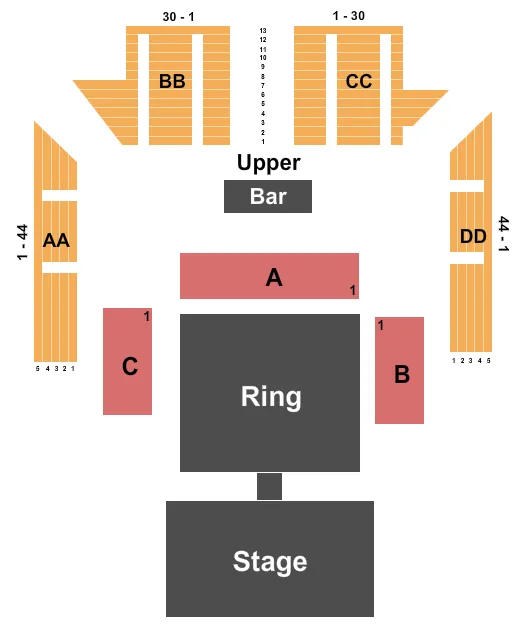 THE CRITERION OKLAHOMA CITY WWE Seating Map Seating Chart