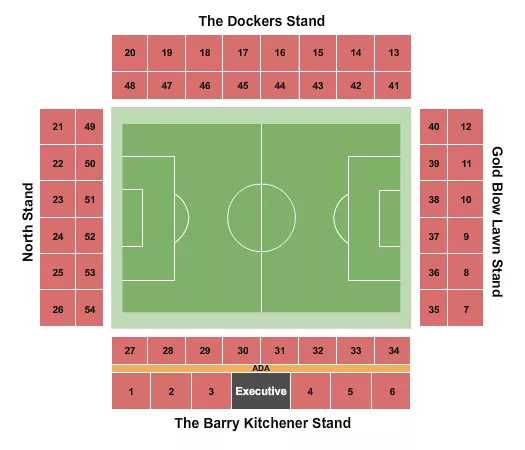 THE DEN BERMONDSEY SOCCER STATIC Seating Map Seating Chart