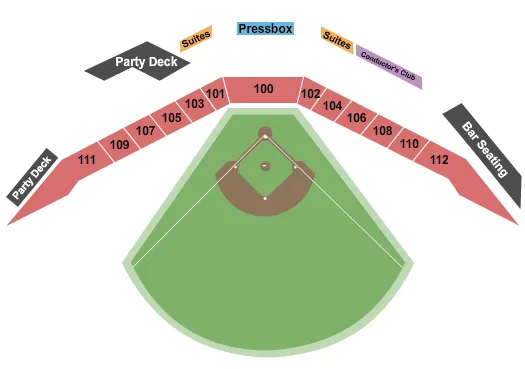 LA MODERNA FIELD TX BASEBALL Seating Map Seating Chart