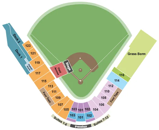 GRUNGEFEST Seating Map Seating Chart