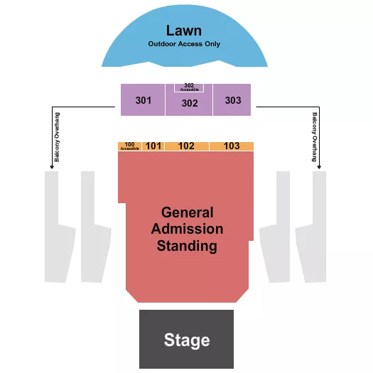 END STAGE Seating Map Seating Chart