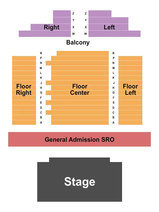 ENDSTAGE Seating Map Seating Chart