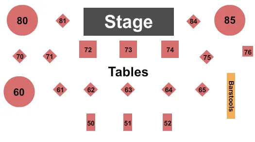 END STAGE Seating Map Seating Chart