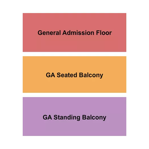 GA FLOOR GA SEATED STANDING BALCONY Seating Map Seating Chart