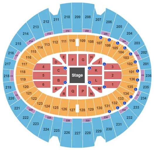 CENTER STAGE Seating Map Seating Chart