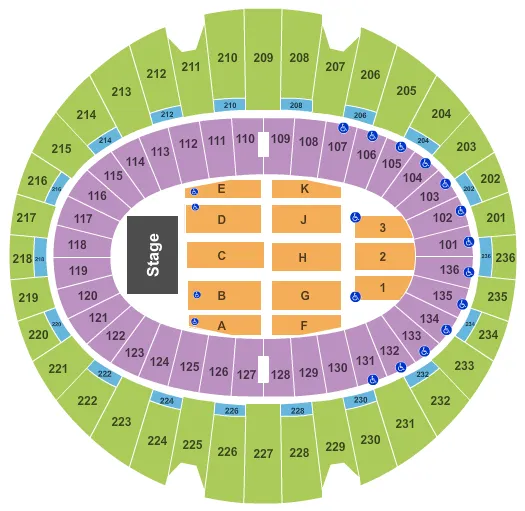 END STAGE Seating Map Seating Chart