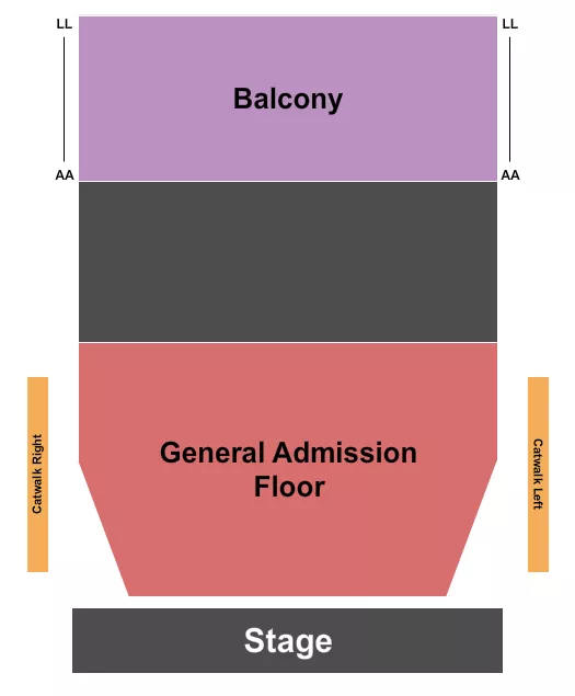 GA FLOOR BALCONY Seating Map Seating Chart