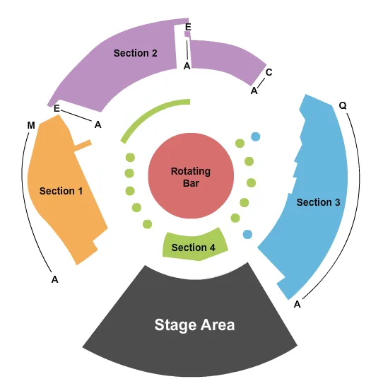 END STAGE Seating Map Seating Chart