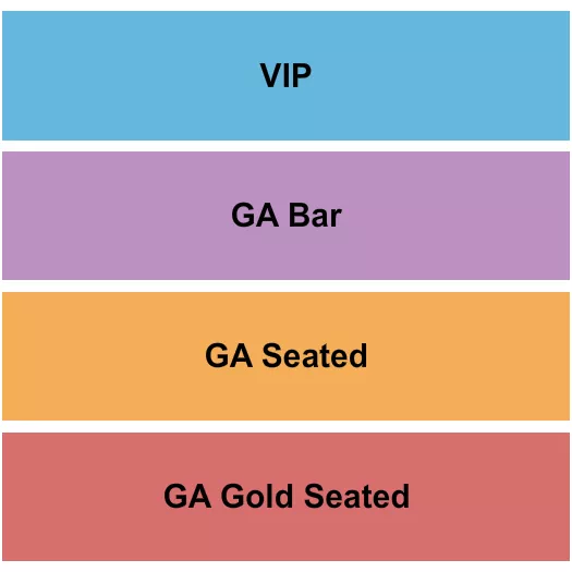 GA SEATED BAR GOLD VIP Seating Map Seating Chart