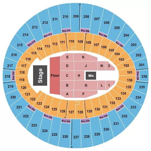 ENDSTAGE PIT 3 Seating Map Seating Chart