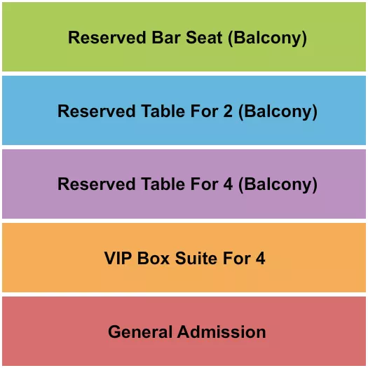 THE KING OF CLUBS COLUMBUS GA VIP TABLE BAR Seating Map Seating Chart