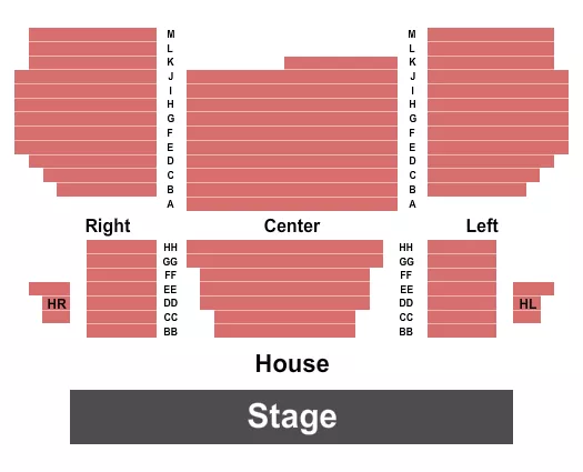 END STAGE Seating Map Seating Chart