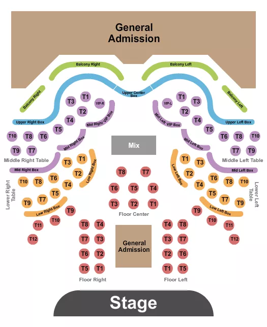 ENDSTAGE GA FLR 2 Seating Map Seating Chart