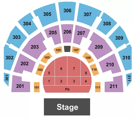 ENDSTAGE PIT 2 Seating Map Seating Chart
