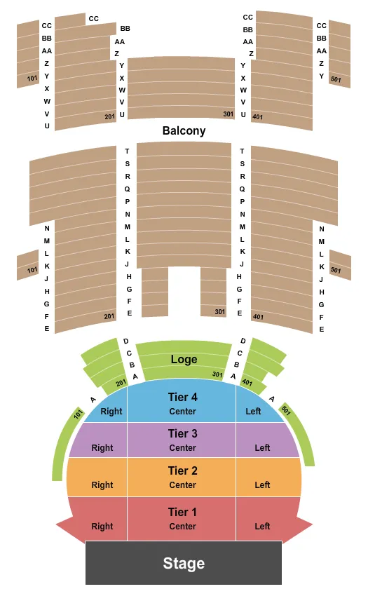 THE PALACE THEATRE ST PAUL ENDSTAGE 2 Seating Map Seating Chart
