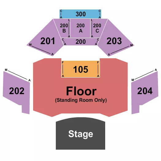 ENDSTAGE GA FLOOR Seating Map Seating Chart