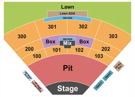 ENDSTAGE MEDIUM GA PIT NO RES LAWN Seating Map Seating Chart