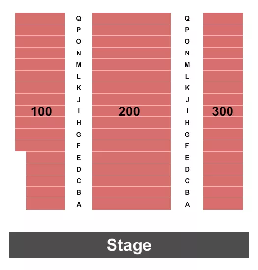 THE RITZ SHAWNEE END STAGE Seating Map Seating Chart