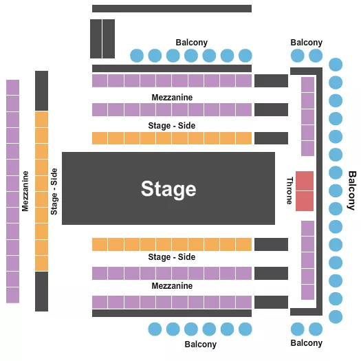 THE ROSE THEATRE PHOENIX ENDSTAGE Seating Map Seating Chart