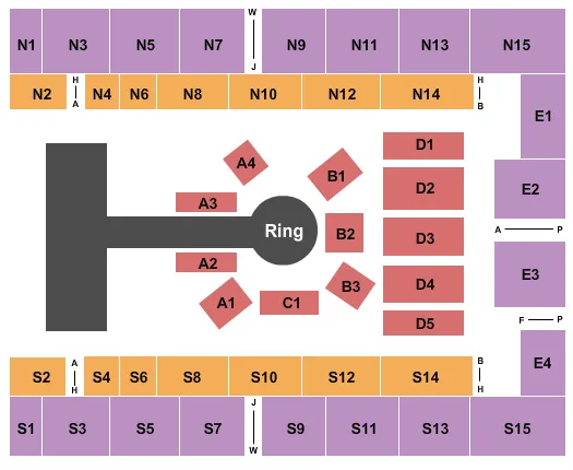 BELLATOR Seating Map Seating Chart