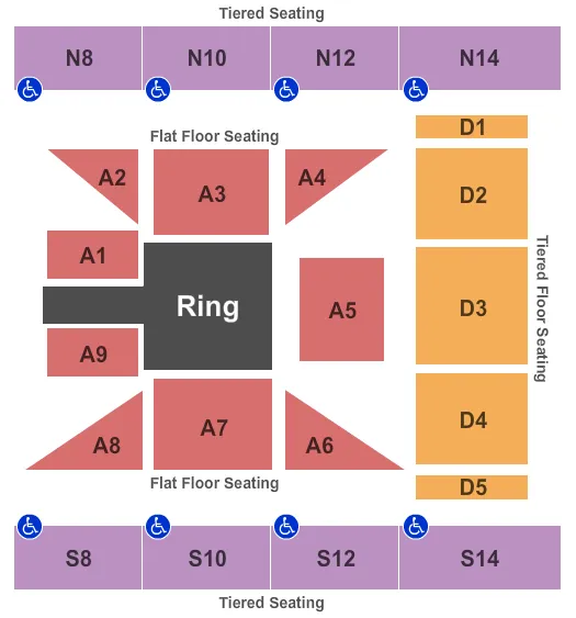 WWE NXT Seating Map Seating Chart