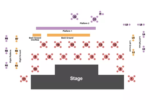 ENDSTAGE TABLES Seating Map Seating Chart