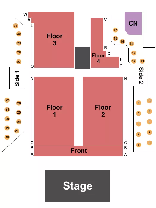 ENDSTAGE Seating Map Seating Chart