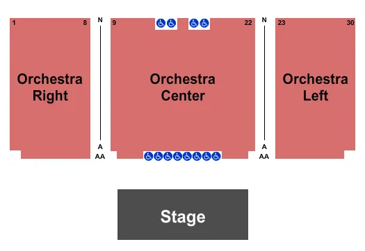 END STAGE Seating Map Seating Chart