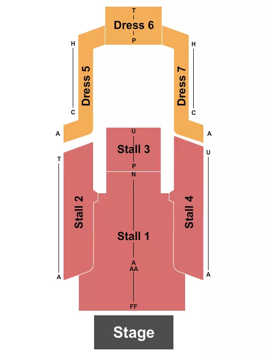 ENDSTAGE STALLS Seating Map Seating Chart