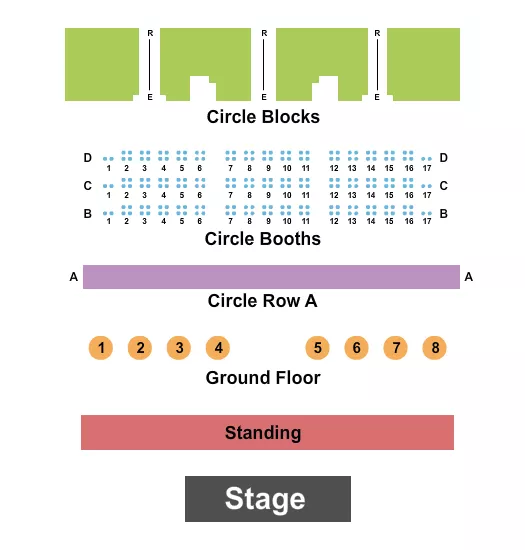 END STAGE Seating Map Seating Chart