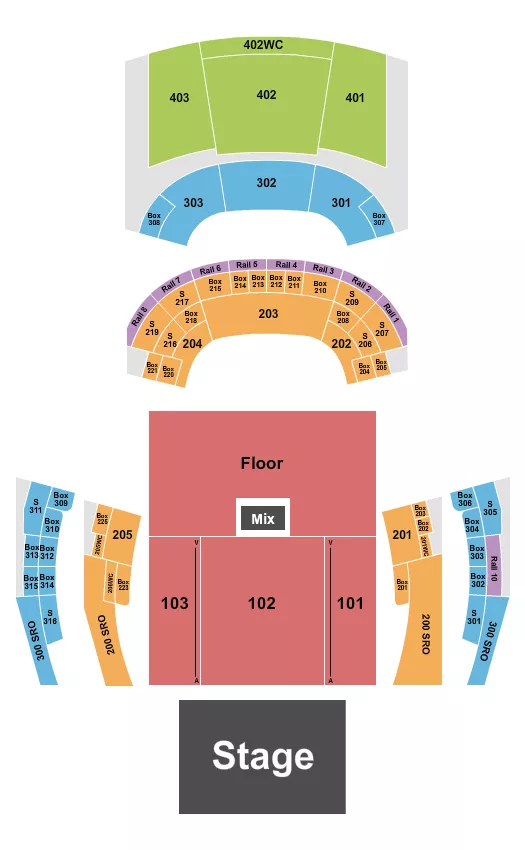 ENDSTAGE GA FLOOR 2 Seating Map Seating Chart