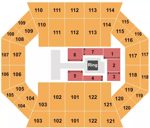AEW Seating Map Seating Chart