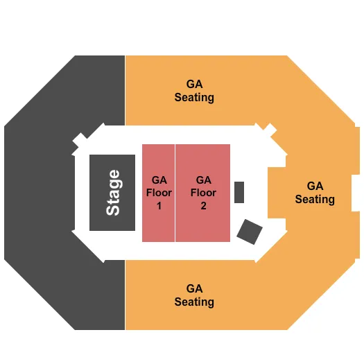 GA FLOOR GA SEATING Seating Map Seating Chart