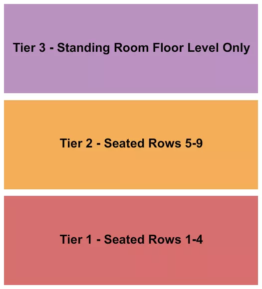 THE WOODWARD THEATER CINCINNATI TIER 1 3 SRO 2 Seating Map Seating Chart