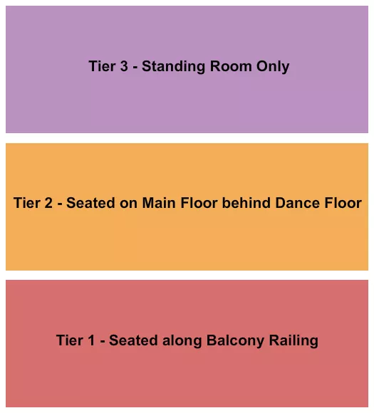 THE WOODWARD THEATER CINCINNATI TIER 1 3 SRO Seating Map Seating Chart