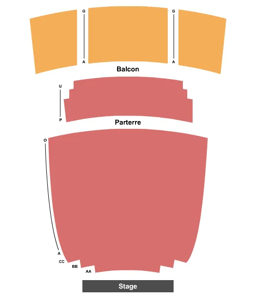 END STAGE Seating Map Seating Chart