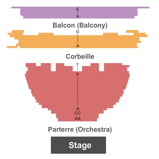 END STAGE Seating Map Seating Chart