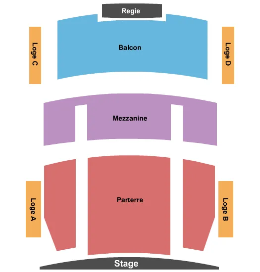 THEATRE DU VIEUX TERREBONNE HALF MOON RUN Seating Map Seating Chart