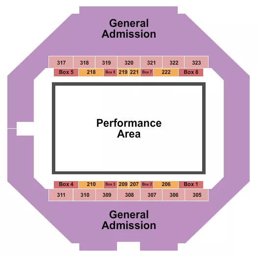 TONYS PIZZA EVENTS CENTER MONSTER TRUCKS Seating Map Seating Chart