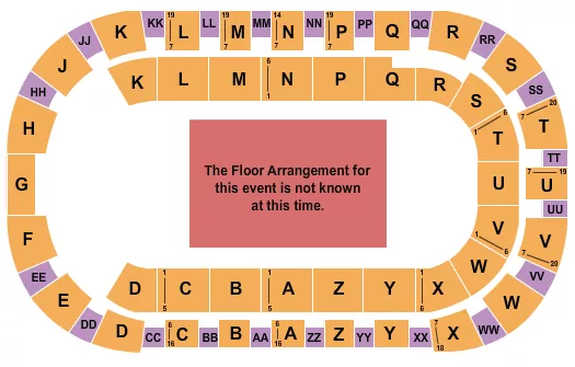 TOYOTA CENTER KENNEWICK GENERIC FLOOR Seating Map Seating Chart