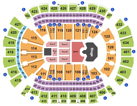 TOYOTA CENTER TX GHOST Seating Map Seating Chart