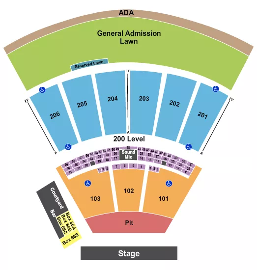 ENDSTAGE PIT BOXES Seating Map Seating Chart