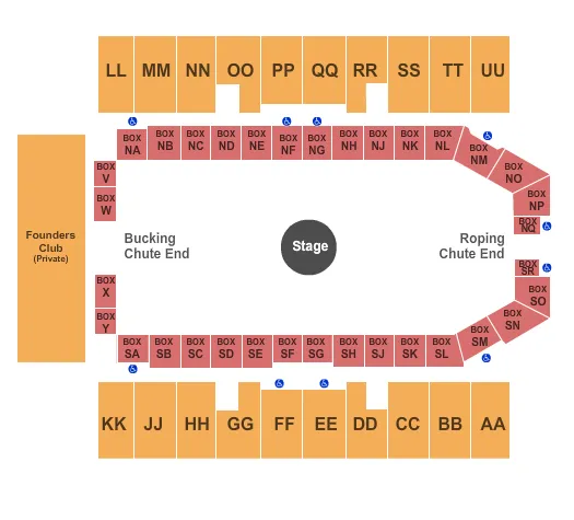 END STAGE Seating Map Seating Chart