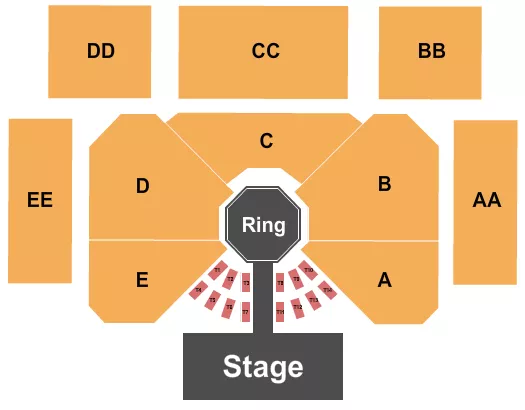 TREASURE ISLAND EVENT CENTER MN WRESTLING Seating Map Seating Chart