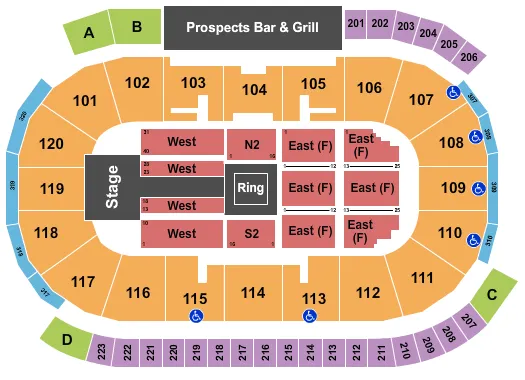 WRESTLING Seating Map Seating Chart