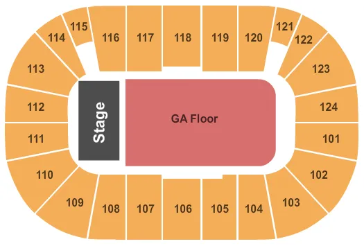 GA FLOOR Seating Map Seating Chart