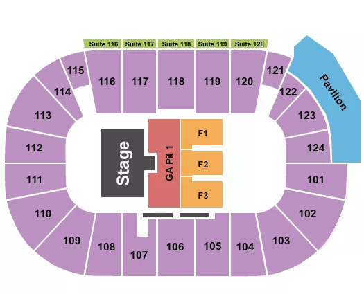 BRANTLEY GILBERT Seating Map Seating Chart