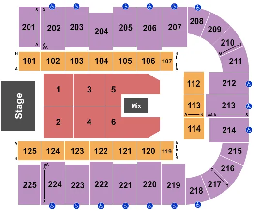 ENDSTAGE 3 Seating Map Seating Chart